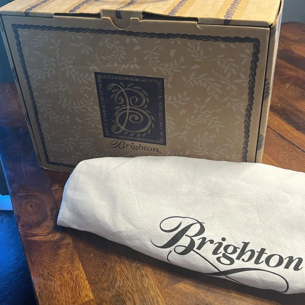 Brighton Barbados Pebbled Leather Braided Strap Hobo Shoulder Bag - Picture 2 of 14